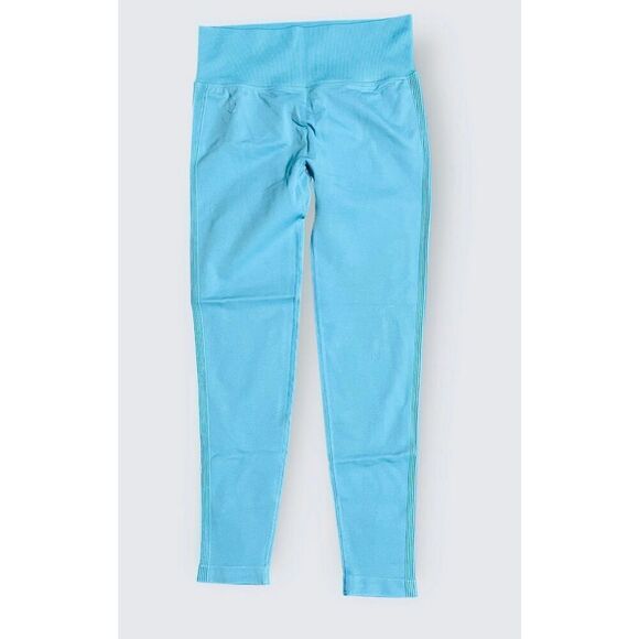 Brand New - Halara Women’s L 7/8 Seamless Flow Butt Lifting Leggings Blue Topaz - Picture 6 of 10